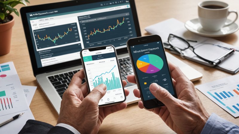 pensjonsinvestering, teknologi, finansiell planlegging, mobilbank, cybersikkerhet, investeringsovervåking, digitale verktøy