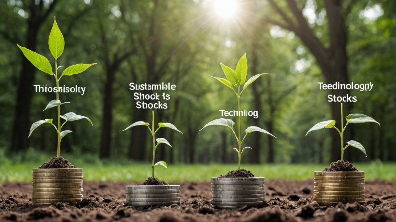 bærekraftige teknologiaksjer, tradisjonelle teknologiaksjer, investeringssammenligning, markedstrender, etisk investering